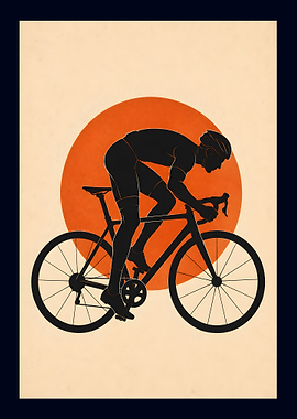 Sunset Cycling Performance Silhouette