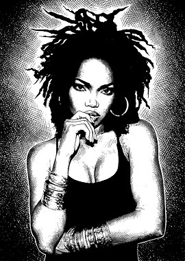Black and White Portrait Illustration