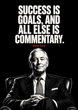 Brian Tracy Inspirational Quote Poster
