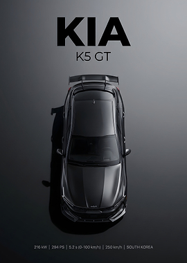 Kia K5 GT Minimalist Poster