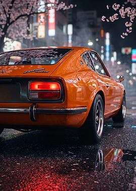 Datsun 240Z in Tokyo Night