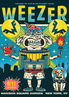 Weezer Voyage to the Blue Planet Tour Poster