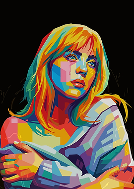 Billie Eilish WPAP Pop Art Portrait