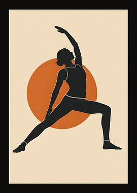 Minimalist Yoga Pose Silhouette