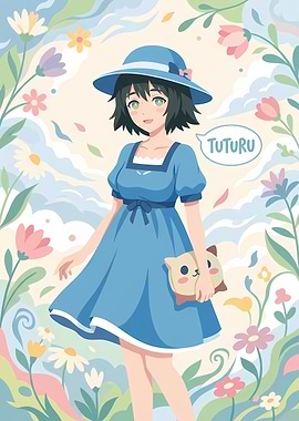 Mayuri Shiina Tuturu Anime Illustration