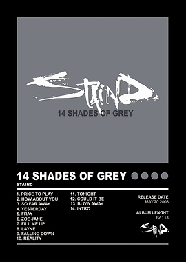 Staind 14 Shades of Grey Poster