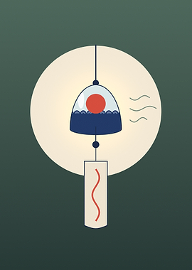 Furin Wind Chime - Minimalist Japanese Glass Bell