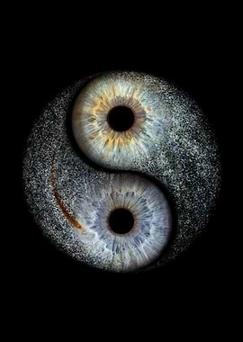 Yin Yang Human Eye Composition