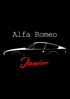 Alfa Romeo Junior Minimalist Car Poster