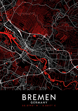 Bremen Dark Map