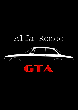 Alfa Romeo GTA Minimalist Poster