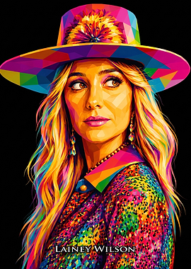 Lainey Wilson Pop Art Portrait
