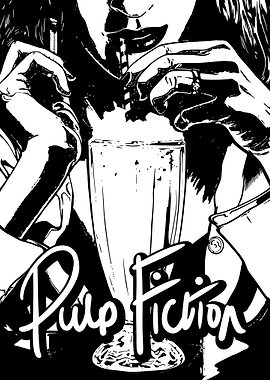 Pulp Fiction Mia Wallace Milkshake Poster