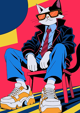 Cool Cat in Streetwear Style