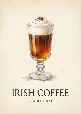Traditional Irish Coffee Poster