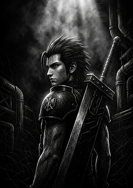Zack Fair Final Fantasy Portrait