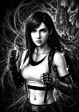 Tifa Lockhart Final Fantasy Portrait