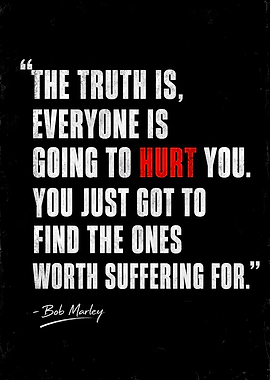 Bob Marley Inspirational Quote Poster