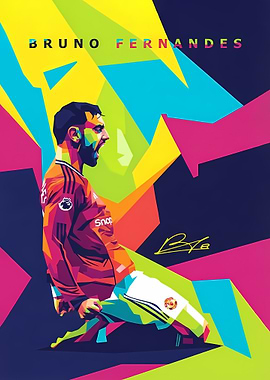 Bruno Fernandes Pop Art Poster