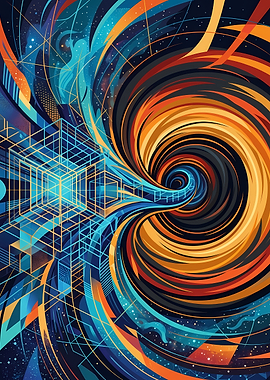 Abstract Cosmic Vortex and Geometric Grid
