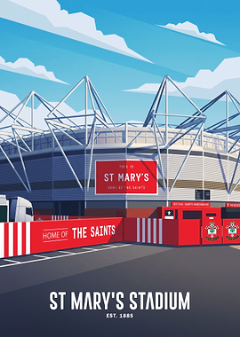 St Mary's Stadium Southampton FC Poster