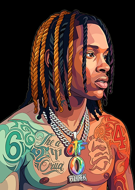 King Von Digital Portrait Illustration