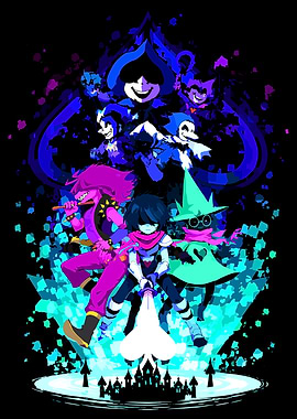 Deltarune Characters Battle Illustration