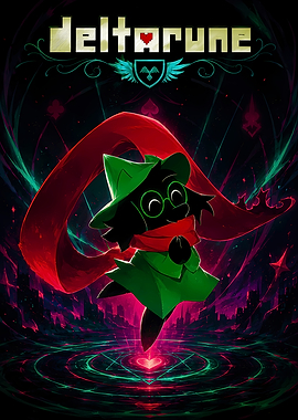 Deltarune Ralsei Digital Art Poster