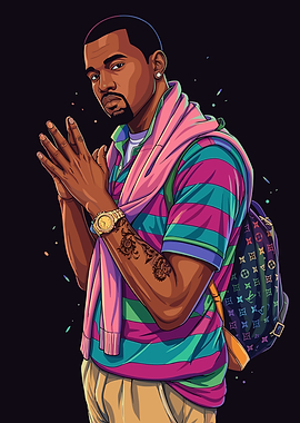 Kanye West GTA Style Illustration