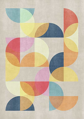 Abstract Colorful Overlapping Shapes 02