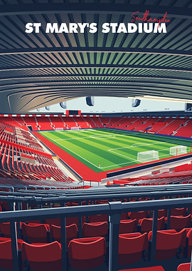 St Mary's Stadium Southampton Poster