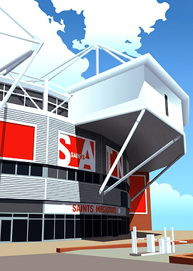 St. Mary's Stadium Saints Megastore Illustration