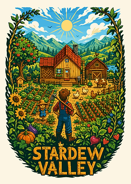Stardew Valley Farm Life Illustration