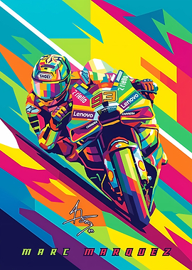 Marc Marquez Pop Art Poster