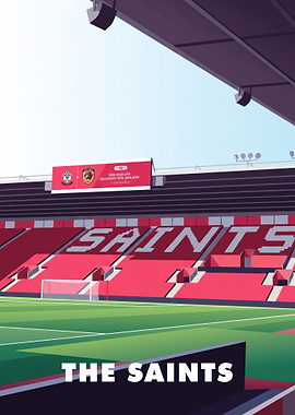 Southampton FC St Mary's Stadium Poster