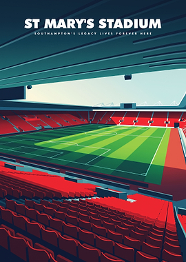 St Mary's Stadium Southampton Poster