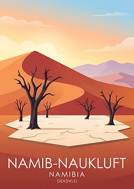 Namib-Naukluft Deadvlei Travel Poster