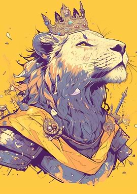 Regal Lion King in Armor
