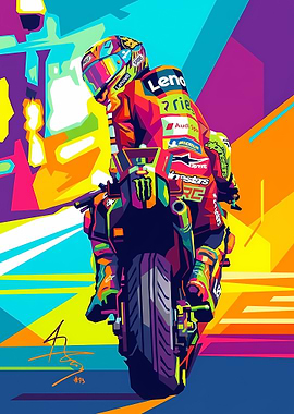 Marc Marquez MotoGP Pop Art Poster
