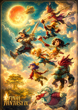 Final Fantasy IX Character Ensemble Art