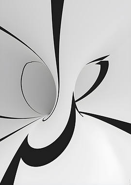 Abstract Black and White Vortex