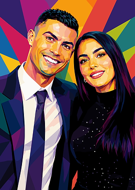Cristiano Ronaldo and Georgina Rodriguez Portrait