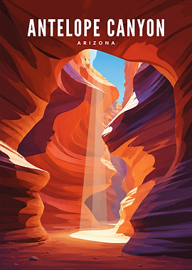 Antelope Canyon Arizona Travel Poster