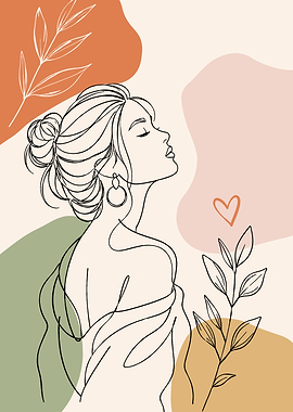 Line Art Woman Portrait