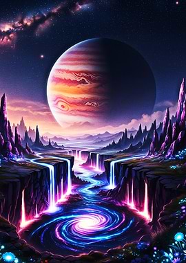 Galactic Vortex Beyond the Falls