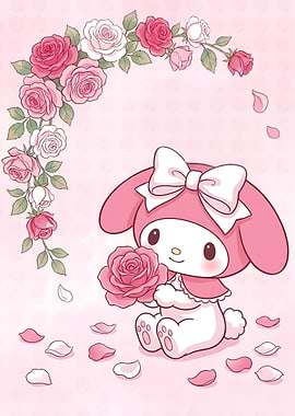 My Melody with Pink Roses