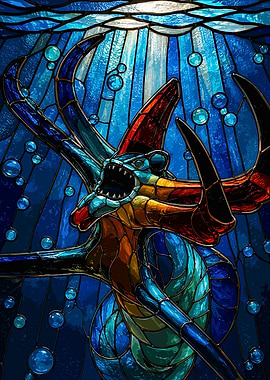 Stained Glass Reaper Leviathan Art