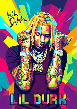 Lil Durk Pop Art Portrait