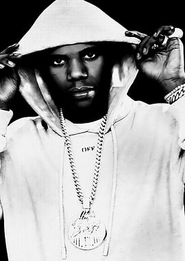 Portrait of a Rapper in Hoodie