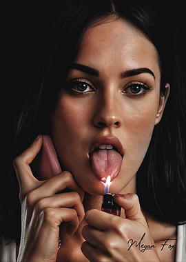 Megan Fox with Lighter Portrait
